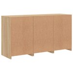 vidaXL Buffet avec lumières LED chêne sonoma 123x37x67 cm