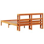 vidaXL Cadre de lit et tête de lit sans matelas cire marron 120x200 cm
