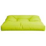 vidaXL Coussin de palette vert brillant 80x80x12 cm tissu