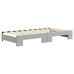 vidaXL Lit de jour avec gigogne et matelas gris clair 90x190cm velours