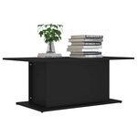 vidaXL Table basse noir 102x55 5x40 cm bois d'ingénierie
