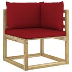 Vidaxl salon de jardin 8 pièces avec coussins bois de pin imprégné