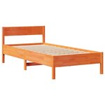 vidaXL Cadre de lit sans matelas cire marron 75x190 cm bois pin massif