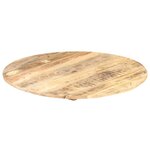 vidaXL Dessus de table Bois de manguier solide Rond 15-16 mm 50 cm