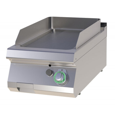 Plancha gaz simple plaque de cuisson lisse - 7 kw -  - chromé 400x730x300mm