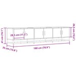 vidaXL Meuble TV chêne fumé 180x35x41 cm bois d'ingénierie