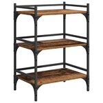 vidaXL Chariot de cuisine Bois Ancien 50 x 35 x 75 5 cm