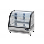 Vitrine à poser réfrigérée vitre bombée  - 130 litres  - atosa - r290 - acier inoxydable130900 x560x680mm