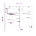 vidaXL Tête de lit Marron miel 125 5x4x100 cm Bois massif de pin