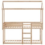 vidaXL Lit superposé sans matelas 75x190 cm bois de pin massif