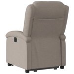 vidaXL Fauteuil inclinable taupe tissu