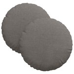 vidaXL Coussins de siège 2 pc Tissu en velours côtelé Gris clair