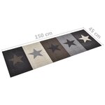 vidaXL Tapis de sol de cuisine lavable Étoile 45x150 cm