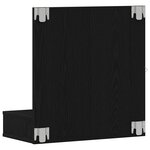 vidaXL Unité de vanité chêne noir Chêne noir Bois Taille moyenne Miroir