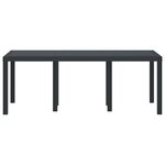 vidaXL Table de Jardin Anthracite 200 x 100 x 73 cm polyrotin