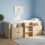 vidaXL Armoire de lit 2 Pièces Chêne Sonoma 66 x 35 x 48 cm