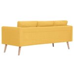 vidaXL Ensemble de canapé 2 Pièces tissu jaune
