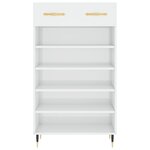 vidaXL Armoire à chaussure Blanc brillant 60x35x105 cm Bois ingénierie