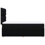 vidaXL Sommier à lattes de lit avec matelas Noir 90x190 cm Tissu
