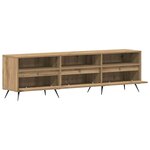 vidaXL Meuble TV chêne artisanal 150 x 30 x 44 5 cm Bois d'ingénierie