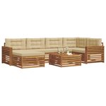 vidaXL Ensemble de canapés d'extérieur 7 Pièces Naturel et Beige