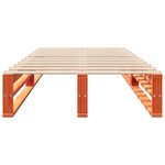 vidaXL Cadre de lit sans matelas cire marron 90x200 cm bois pin massif