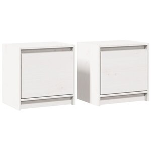 vidaXL Tables de chevet 2 Pièces Blanc 40x30 5x40 cm Bois de pin massif