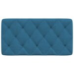 vidaXL Coussin de tête de lit bleu 100 cm velours