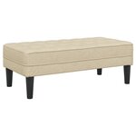 vidaXL Ensemble de 2 Canapés avec Coussins en Tissu Crème