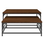 vidaXL Tables basses gigognes 2 Pièces chêne marron bois d'ingénierie