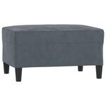 vidaXL Ensemble de canapés 3 Pièces avec coussins Gris foncé Velours