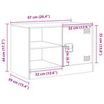 vidaXL Meubles TV 2 Pièces noir 67x39x44 cm acier