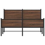 vidaXL Cadre de lit en métal sans matelas chêne marron 150x200 cm