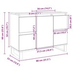 vidaXL Armoire salle de bain chêne sonoma 80x33x60cm bois d'ingénierie
