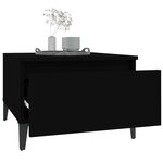 vidaXL Table d'appoint Noir 50x46x35 cm Bois d'ingénierie