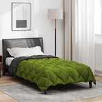 vidaXL Duvet d'hiver Vert et Anthracite 220 x 155 cm Microfibre