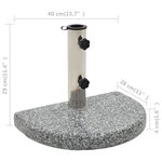 Vidaxl socle de parasol granite courbe 10 kg gris