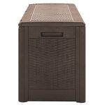 vidaXL Boîte de stockage de jardin Marron 119x48x60 cm Polypropylène