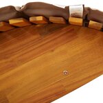 vidaXL Transat 2 Pièces Marron 60 x 154 x 74 cm Bois d'acacia massif