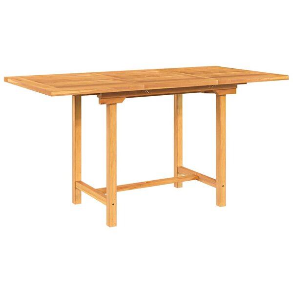 vidaXL Table extensible de jardin 110-160x80x75 cm bois de teck solide