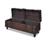 vidaXL Ensemble de bancs de rangement 3 Pièces Marron