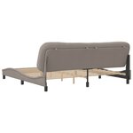 vidaXL Cadre de lit sans matelas Hvar taupe 200x200 cm tissu