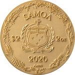 Monnaie LIZARD Amber Mirage 2 Oz Argent 2$ Samoa 2026 (PRÉCOMMANDE)