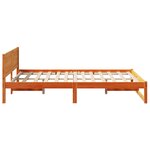 vidaXL Cadre de Lit Ciré marron Bois pin massif 120 x 200 cm Durable