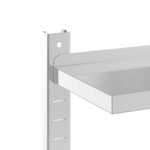 vidaXL Étagère murale 2 niveaux 75x23 5x60 cm argenté acier inoxydable