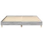 vidaXL Cadre de lit sans matelas sonoma gris 180x200 cm