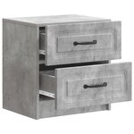 vidaXL Cabinet de chevet avec tiroir Gris béton 43 x 34 5 x 44 5 cm