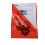 Etui Carton De 100 Pochettes Coin Pvc Lisse Haute Résistance 13/100e - A4 - Rouge - Exacompta