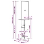 vidaXL Armoire d'apothicaire chêne artisanal bois d'ingénierie