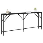 vidaXL Table console Chêne noir 180 x 23 x 75 cm